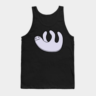 Cute Silly Simple Minimalist Pastel Purple Sloth Pattern Tank Top